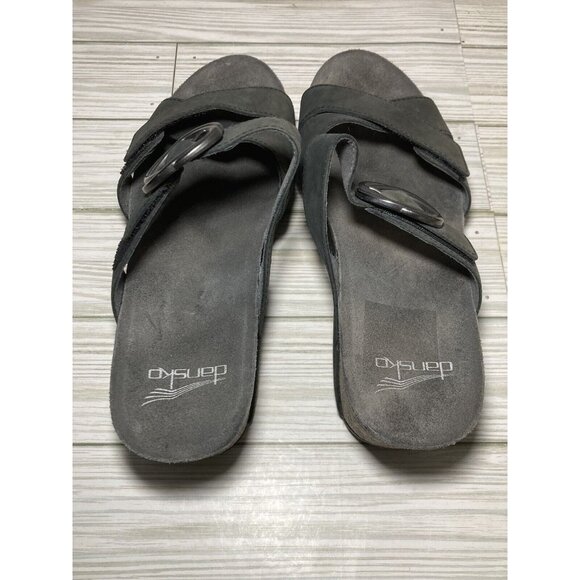 Dansko Shoes - Dansko Wedge Comfort  Sandal  Gray Adjustable Hook and Loop Straps Size 39/8
